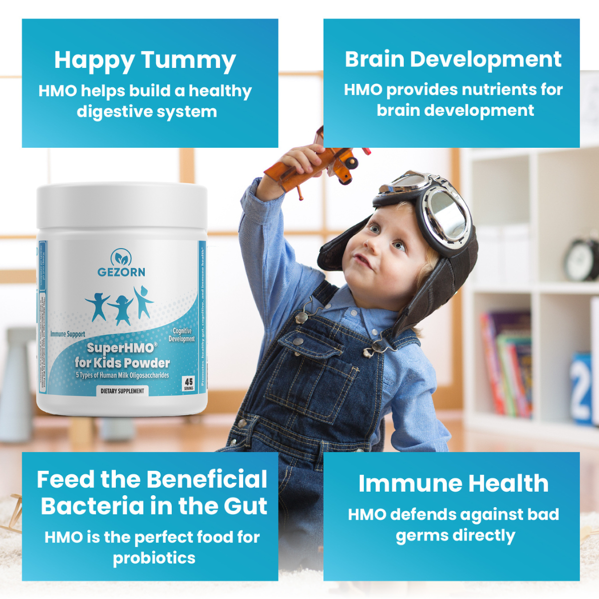 GEZORN SuperHMO® Prebiotic for Kids - 5 HMOs