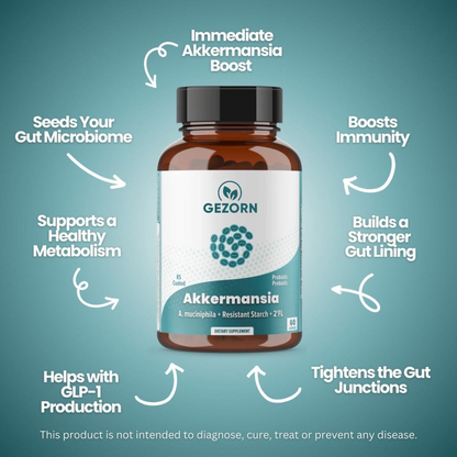 GEZORN Akkermansia muciniphila Daily Probiotic with PureHMO Prebiotic for Weight Management