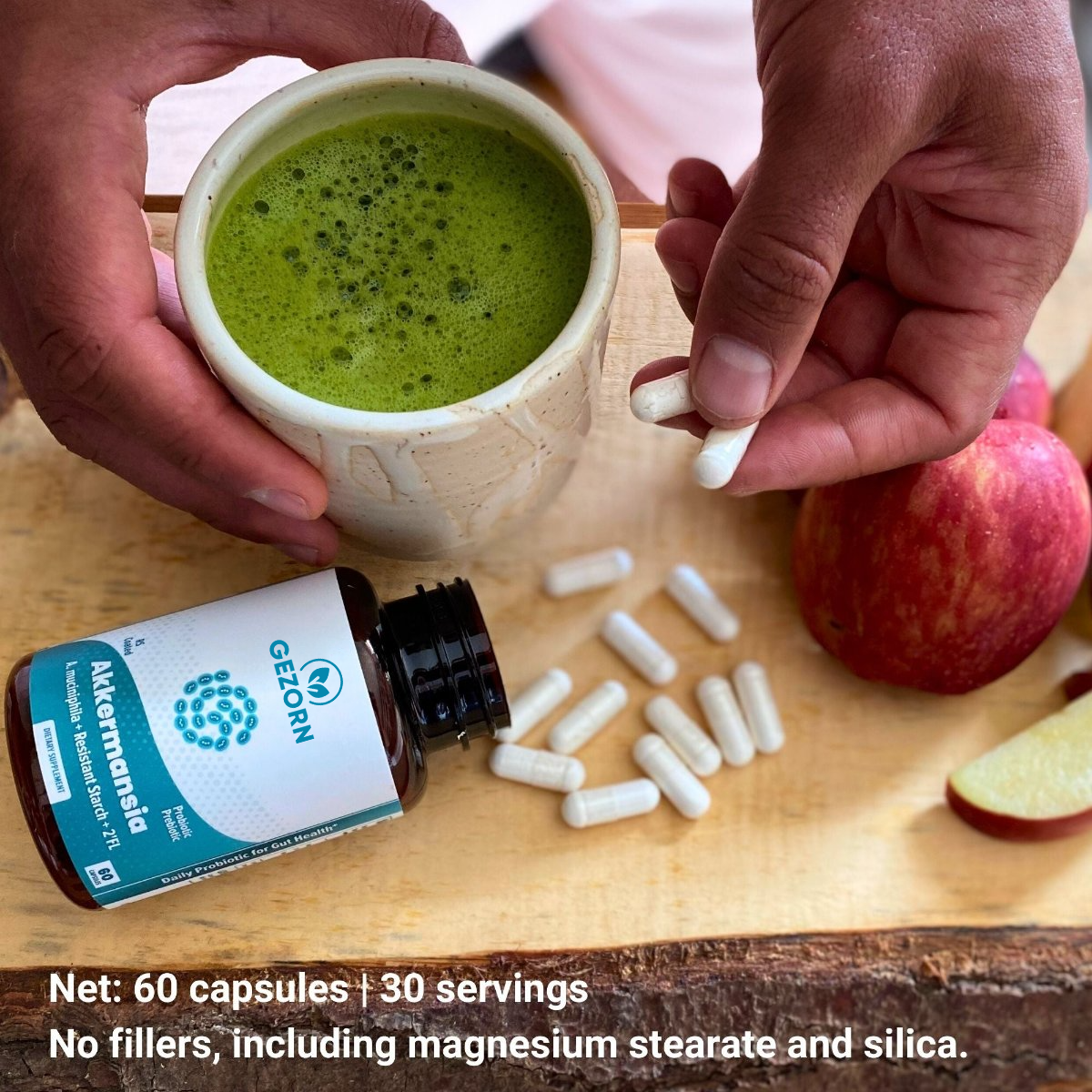 GEZORN Akkermansia muciniphila Daily Probiotic with PureHMO Prebiotic for Weight Management