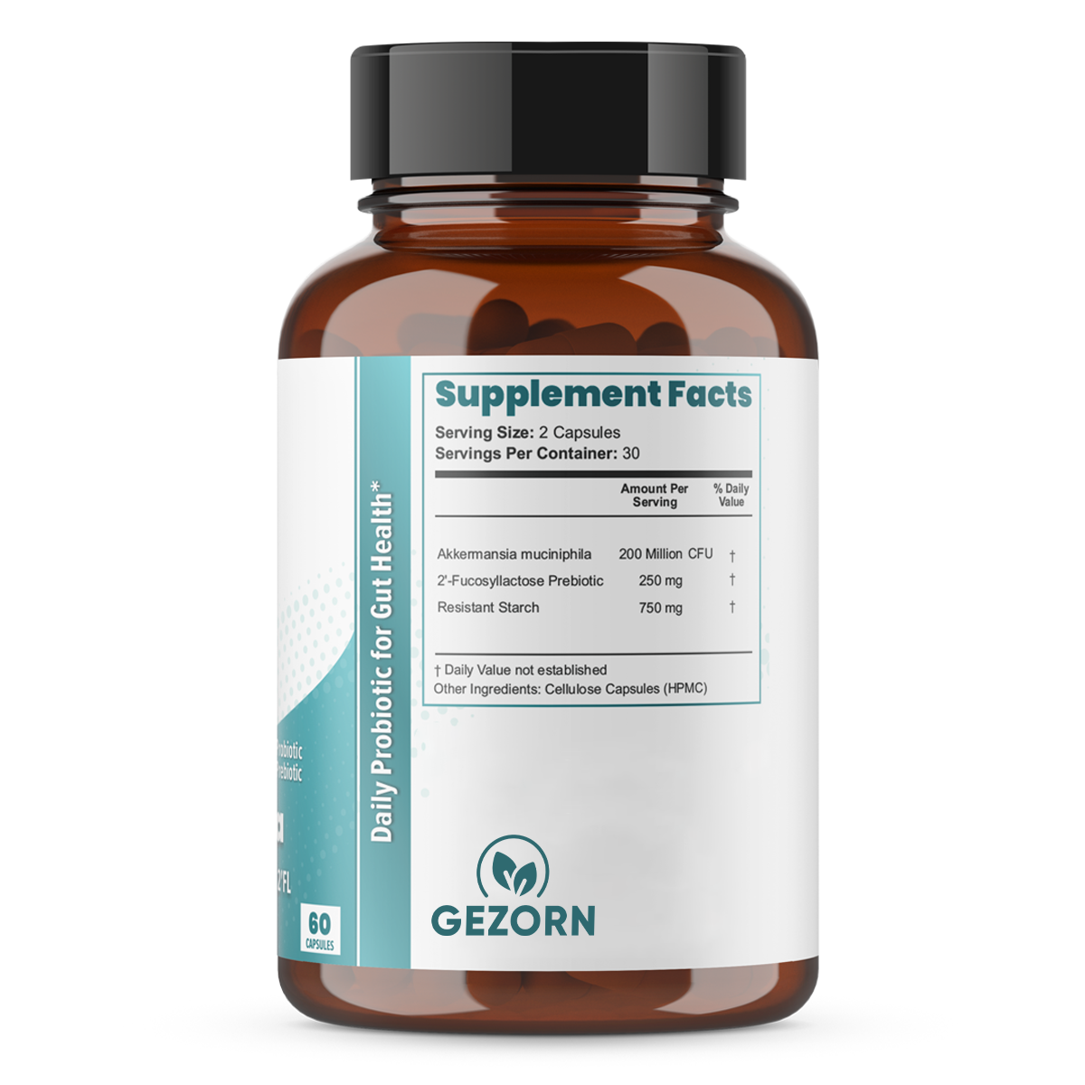 GEZORN Akkermansia muciniphila Daily Probiotic with PureHMO Prebiotic for Weight Management